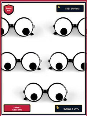 Funny Googly Eyes Glasses Party Novelty Eyewear Pack of 5